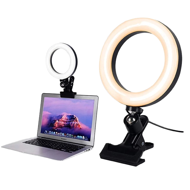 6-Inch USB Clip Lamp Live Broadcast Makeup 16cm Computer Laptop Camera Ring Fill Light