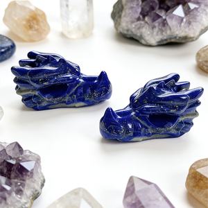 Venta al por Mayor de Cristalhola, Calaveras de Dragón Talladas en Lapislázuli de Alta Calidad, 5 cm, Decoración de Moda - Product Image 4
