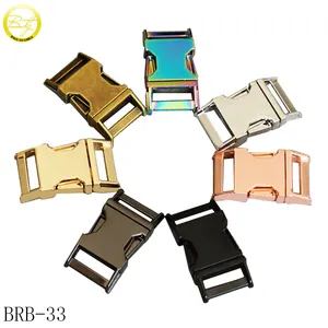 Buckles For Bags Wholesale Multicolor Bags Release Buckle Logo Blanks Alloy Quick Side Adjustable Buckles For Dog Collars