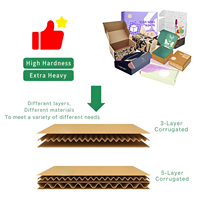 Boîte postale en carton personnalisée en gros avec abonnement pour envoi postal imprimé de logo en papier d'emballage cadeau