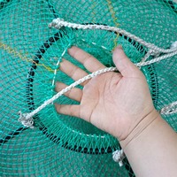 Casier de pêche au crabe 50''x27''x23'' avec cadre en acier anticorrosion et maille PE robuste