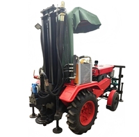 2025 AT100 Drilling Rig4 Wheels Tracteur hydraulique Foreuse de puits d'eau