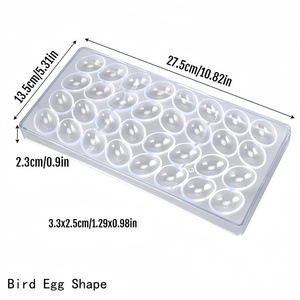 PS Umweltfreundliche Plastik-Schokoladenform 3D Quadratische Einweg-Süßigkeitenform für Kuchenwerkzeuge Zahlenförmige Süßigkeitenherstellung - Product Image 4