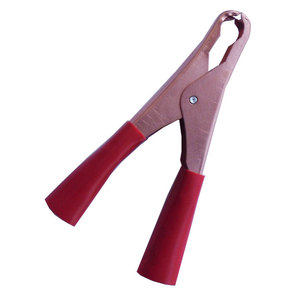 คลิปหนีบสายไฟขนาดกลาง สีแดง พร้อมขาโลหะและด้ามจับยาง - Product Image 1