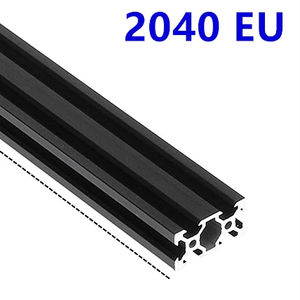 V-slot 2040 hitam Anodized aluminium profil standar EU ekstrusi 100-800mm Linear Rail untuk <span class=keywords><strong>CNC</strong></span> 3D Printer pertukangan - Product Image 4