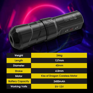 Máquina <span class=keywords><strong>de</strong></span> Tatuaje Inalámbrica Rotativa Profesional Ambition F L U X M a X con Motor sin Núcleo Potente, Pantalla LED Digital y Batería - Product Image 2