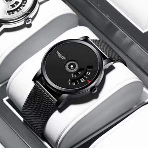 Reloj impermeable para hombre: modelo moderno de estilo coreano para estudiantes masculinos, reloj de cuarzo para parejas, completamente de acero. - Product Image 6