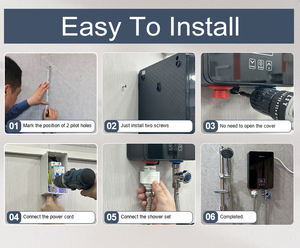 6000W Digital Instant <b>Shower</b> Water Heater Adjustable Temperature Overheat Protection for Home Use - Product Image 6