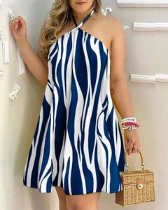 Nuevo <span class=keywords><strong>Vestido</strong></span> <span class=keywords><strong>de</strong></span> Verano con Estampado Texturizado a la Moda, <span class=keywords><strong>Vestido</strong></span> Holgado para Mujer, Gran Venta - Product Image 4