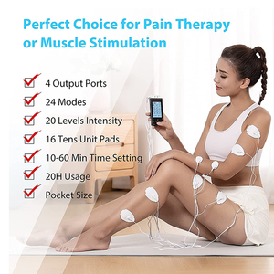 Mesin Simulator tenaga kerja Pria Wanita, 24mode 4 saluran, pemijat Nadi elektronik, pereda nyeri bahu dan punggung - Product Image 5