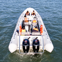 Bateau de sauvetage et de patrouille Liya Heavy Duty en aluminium RIB de 34 pieds (10,4 m) pour 14 personnes