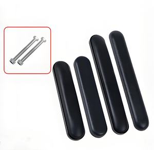 Reposabrazos Universales de Poliuretano/Cuero Negro para Silla de Ruedas de Uso Hospitalario (Estilo Largo y Corto) Esenciales para Silla de Ruedas - Product Image 1