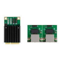 Kartu Jaringan Industri Server Gigabit Dual Port Mini PCI-Express ST7543 Tersedia