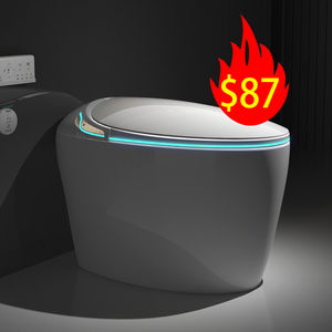 Nhà sử dụng phòng tắm trứng hình một mảnh gốm WC nhà vệ sinh bát tự động tuôn ra nước tủ quần áo thông minh CHẬU VỆ SINH nhà vệ sinh nhà vệ sinh thông minh - Product Image 1