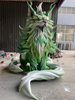 Sculpture d'animal en fibre de verre sur mesure, grande taille, résistante aux UV, réaliste, pour la décoration de jardin et les expositions dans les parcs à thème