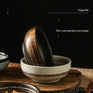 Ensemble de petits bols de service à soupe Ramen pour <span class=keywords><strong>salade</strong></span> de 12cm Bol en céramique en porcelaine japonaise avec logo personnalisé - Product Image 3