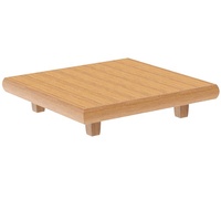 Canapé en bois de luxe sectionnel élégant ensemble de meubles de patio en teck avec table à manger et canapé pour jardin extérieur