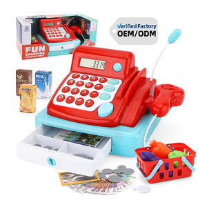 Juego de simulación para niños, casa electrónica, supermercado, juguetes, sistema de máquina, <span class=keywords><strong>caja</strong></span> <span class=keywords><strong>registradora</strong></span> de juguete - Product Image 1