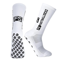 Chaussettes de football antidérapantes personnalisées pour hommes, respirantes en coton, chaussettes de sport pour la gym et le football, chaussettes de sport antidérapantes unisexes avec logo personnalisé