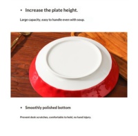 Assiette creuse en céramique bohème de 8 pouces, couleur sous glaçure, résistante à la chaleur, pour la décoration de table à la maison ou au restaurant