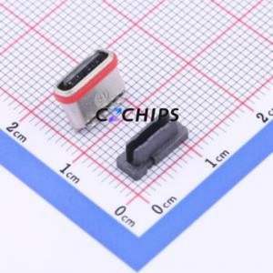 HYCW247-USBC06-710B USB Connector SMD Connector ( Connector Type: Type-C )( Gender: Female )( Mounting Type: Vertical Mount ) - Product Image 1