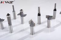 Set Mata Bor Kayu PCD Carbide KWS 1/2 dari Produsen China untuk Mesin Router dan Mesin Bubut Kayu