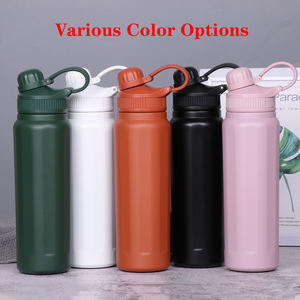 Bouteille isotherme en métal à double paroi personnalisable avec logo, recyclable, avec paille, en acier inoxydable de qualité alimentaire, à prix abordable - Product Image 2