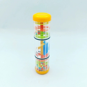 En gros, Instrument de percussion Orff Rainmaker en plastique transparent à 3 sections, avec tube à billes visibles - Product Image 3