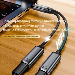 Adaptateur audio USB C 2 en 1 PD100W Port USB-C et prise audio USB C Chargez l'appareil tout en écoutant de la musique et en jouant à des jeux - Product Image 5