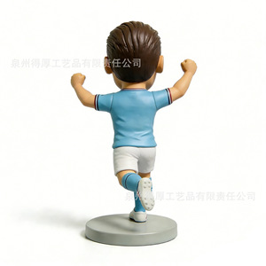 Manchester City <b>Bobblehead</b> Doll Premier League Football Player Figure Desktop Car Decoration Gift Ivory White Synthetic Resin - Product Image 2