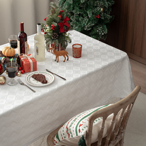 Collezione di natale nuova festa di lusso decorazione di nozze copertura della tavola filo oro poliestere tovaglia Jacquard - Product Image 4