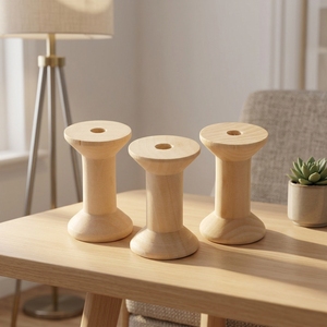 Bobinas <span class=keywords><strong>de</strong></span> Madera Natural Personalizadas para Costura, Técnica Pulida para la Gestión <span class=keywords><strong>de</strong></span> Hilos y Alambres - Product Image 1