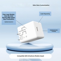Chargeur mural USB Type C personnalisé avec prise américaine 45W 5V 3A 9V 3A 12V 20V, chargeur PD GAN