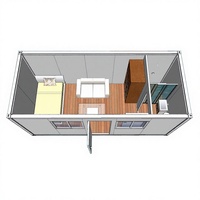 Maison conteneur d'habitation moderne de 40 pieds en acier léger Bureau mobile préfabriqué bon marché Chambre détachable 20 pieds Maison conteneur portable