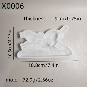 Molde de silicona X0006 ecológico de alta calidad, fácil de usar, pequeño corazón, Lobo ovalado, molde de yeso personalizado para PC para barra de jabón, árbol - Product Image 2
