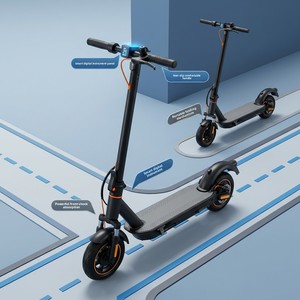 Trottinette adulte à deux roues, modèle urbain, pliable, démarrage à une seule touche, batterie lithium-ion, charge maximale 150 kg, vitesse 18 km/h+, pliable - Product Image 2