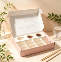 Boîtes à sushi en papier kraft jetables de grande capacité, personnalisées en usine, haut de gamme, avec compartiments, finition mate pour l'emballage alimentaire