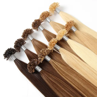 Extensions de cheveux naturels indiens Remy à pointe spirale, extensions à kératine pré-collées en U, pointes plates, double épaisseur, qualité salon, cheveux vierges