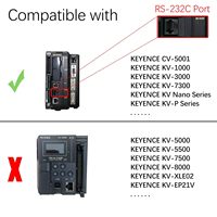 Cable de Programación Convertidor Serial DB9 a RJ11 con Chip FTDI para PLC Keyence, Conexión de PC, Comunicación (DB9 a RJ11(6P6C))