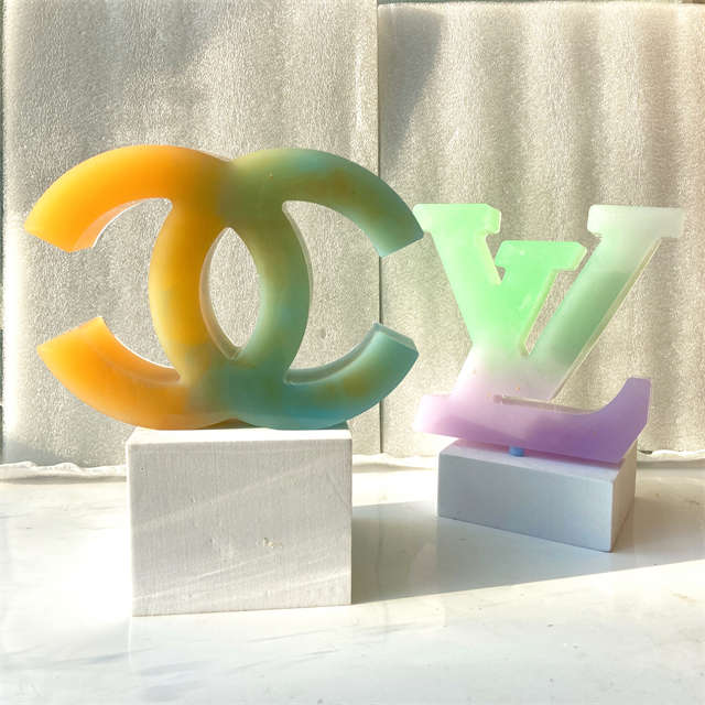 J645-moldes de resina epoxi para velas, moldes de silicona para velas, con letras grandes, Logo de marca, nuevo diseño