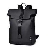 Advanced Sense personnalisable 15.6 pouces PU ordinateur sac à dos grande capacité étanche géométrique fermeture éclair pour hommes affaires latop cas