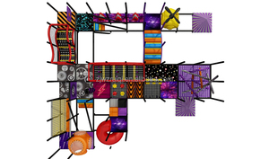 Équipement d'aire de jeux intérieure de conception gratuite Parc de cirque Cyberpunk Jeux de ville amusants pour enfants Taille commerciale - Product Image 5