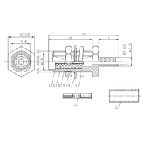 Connecteur SMA-C-KY1.5 13 dents Femelle Connecteur SMA Connecter les câbles RG174 RG316