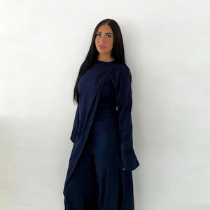 Collection Moderne 2025 Mowing Muslim avec Ensemble Abaya à Broche, Grossiste et Fabricant d'Abaya <span class=keywords><strong>de</strong></span> Dubaï, Ensemble <span class=keywords><strong>de</strong></span> 2 Pièces, <span class=keywords><strong>Tenue</strong></span> Tendance - Product Image 1