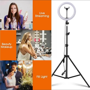 Nouveautés 2026 : Anneau lumineux LED de 12 pouces avec trépied pour diffusion en direct mobile en intérieur et téléphone - Product Image 4