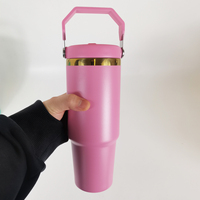 Portable 30oz En Acier Inoxydable Isolé Voyage Tasse Étanche En Plein Air Arc-En-Ciel Gobelet Or Placage Laser Gravé En Métal Camping