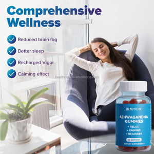 Private Label Ashwagandha Gummies Supply Deep Relaxing Sleep Manter Suplemento Bom Estado Mental do Corpo Humano - Product Image 5