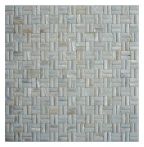 השיש אבן מראה לבן אמא של פרל צדף פסיפס אריחי קיר תפאורה - Product Image 6