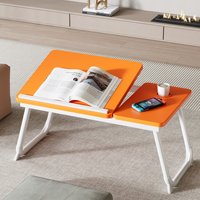 Bureau d'ordinateur portable Table à plateau pliable pour lit d'ordinateur portable Table debout pour lit canapé canapé plancher bleu
