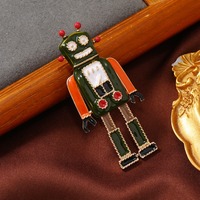 Broche robot tendance pour hommes, femmes et enfants, accessoire de sac
